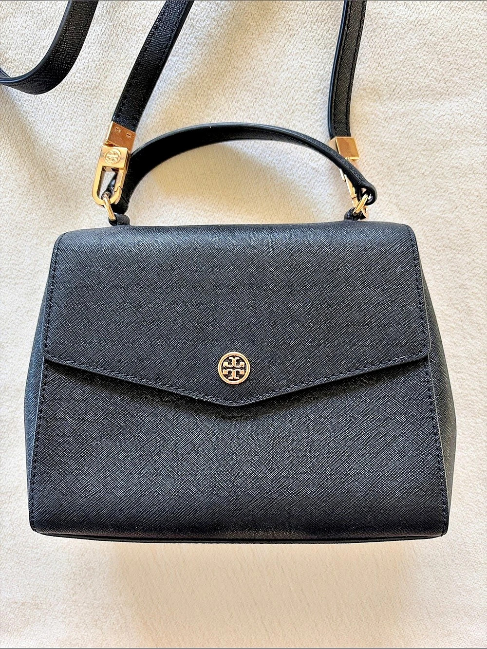 Tory Burch Robinson Small Top-Handle Satchel Black (New without tags)